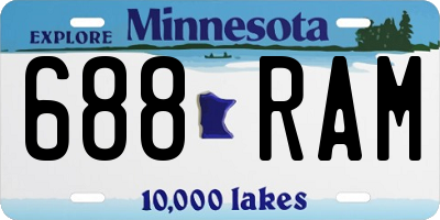 MN license plate 688RAM