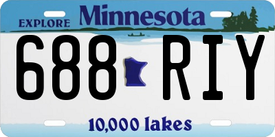 MN license plate 688RIY