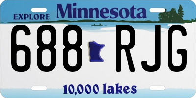 MN license plate 688RJG