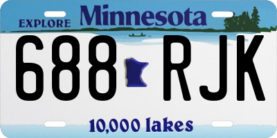 MN license plate 688RJK
