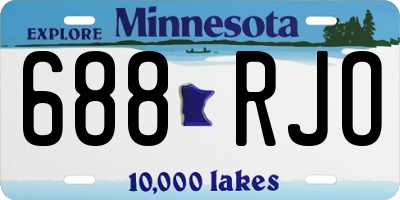 MN license plate 688RJO