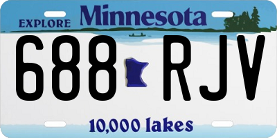 MN license plate 688RJV