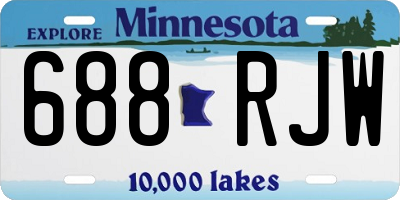 MN license plate 688RJW