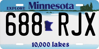 MN license plate 688RJX