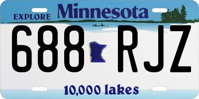 MN license plate 688RJZ