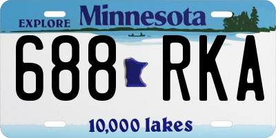 MN license plate 688RKA