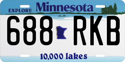 MN license plate 688RKB