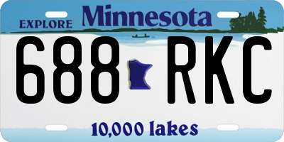 MN license plate 688RKC
