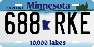 MN license plate 688RKE