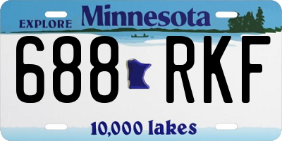 MN license plate 688RKF