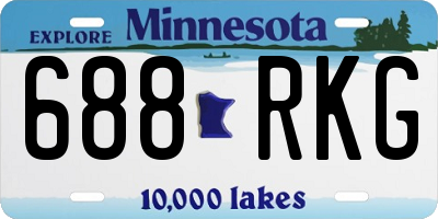 MN license plate 688RKG