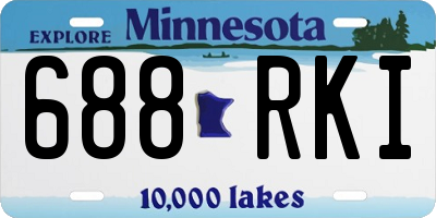 MN license plate 688RKI