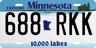MN license plate 688RKK