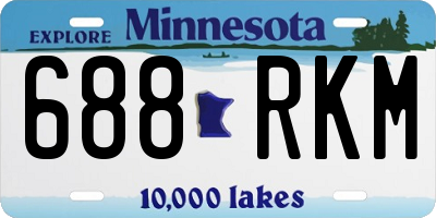 MN license plate 688RKM