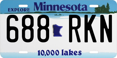 MN license plate 688RKN