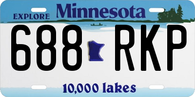 MN license plate 688RKP