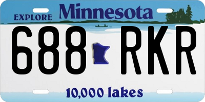 MN license plate 688RKR