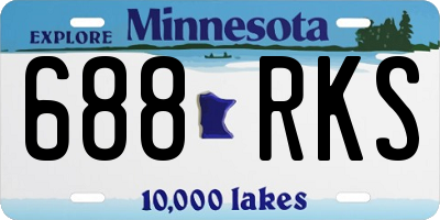 MN license plate 688RKS
