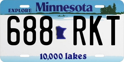 MN license plate 688RKT