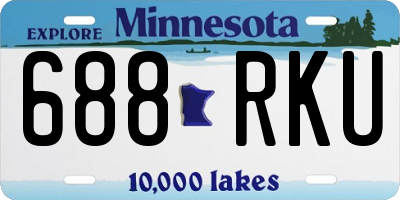 MN license plate 688RKU