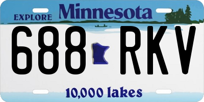 MN license plate 688RKV