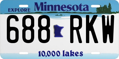 MN license plate 688RKW