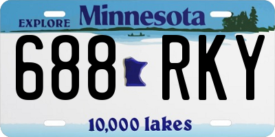 MN license plate 688RKY