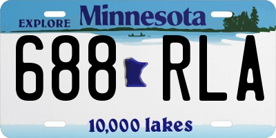MN license plate 688RLA
