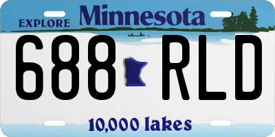 MN license plate 688RLD