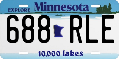 MN license plate 688RLE
