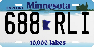 MN license plate 688RLI
