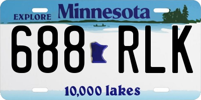 MN license plate 688RLK