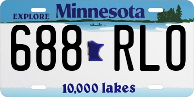 MN license plate 688RLO