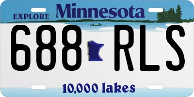 MN license plate 688RLS
