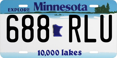 MN license plate 688RLU