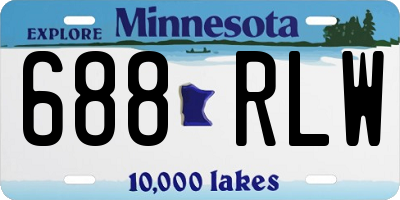 MN license plate 688RLW