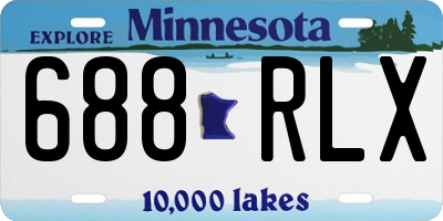 MN license plate 688RLX
