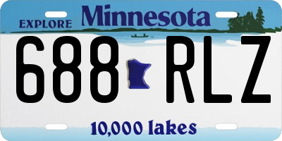 MN license plate 688RLZ