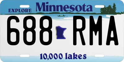 MN license plate 688RMA