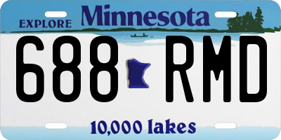 MN license plate 688RMD