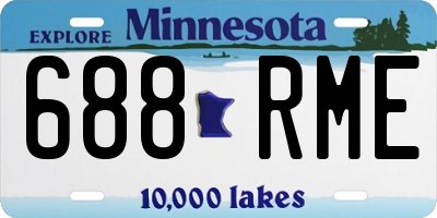 MN license plate 688RME