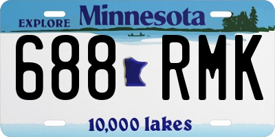 MN license plate 688RMK