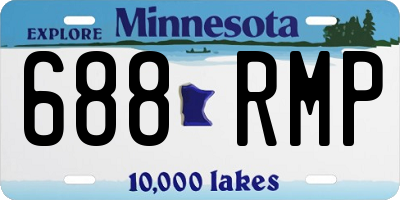 MN license plate 688RMP