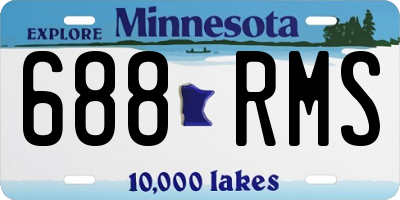 MN license plate 688RMS
