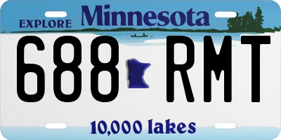 MN license plate 688RMT