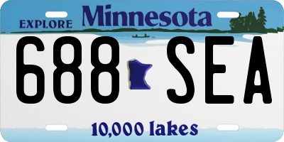 MN license plate 688SEA