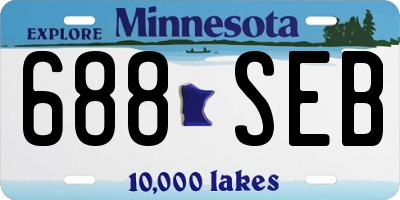 MN license plate 688SEB