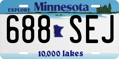 MN license plate 688SEJ