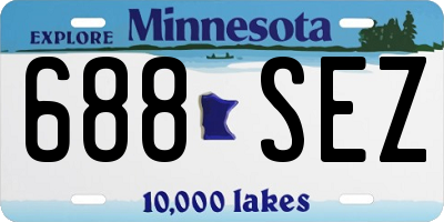 MN license plate 688SEZ