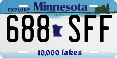 MN license plate 688SFF